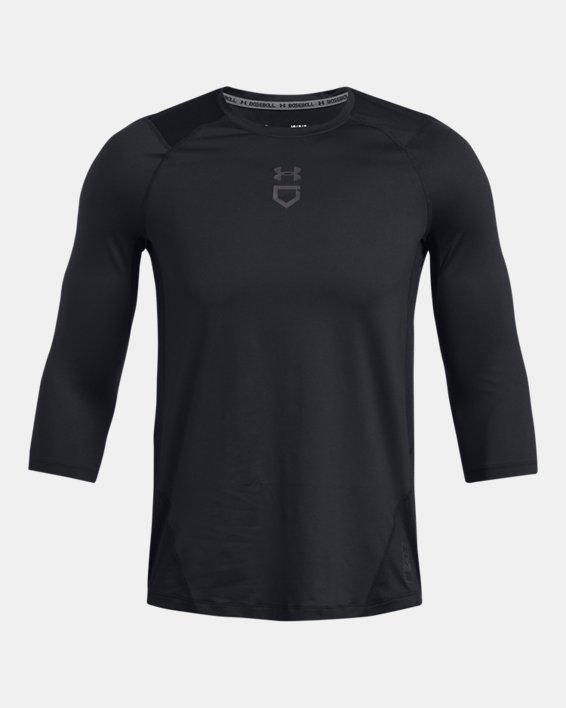 Men's UA Iso-Chill ¾ Sleeve Shirt, Black, pdpMainDesktop image number 4